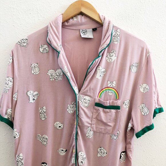 MORIAH ELIZABETH Me Girls Doodle Short Sleeves Pajama Set Size Medium - Picture 3 of 12